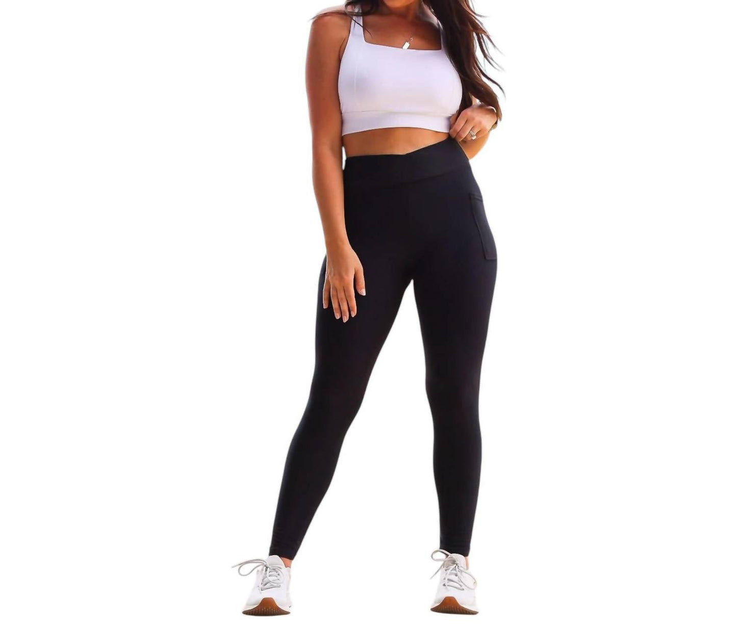 Julia Rose - Crossover Pocket Full Length Leggings