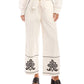 Karen Kane - Embroidered Drawstring Ankle Pants