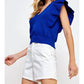Strut & Bolt - Pleated Short Sleeve Knit Top