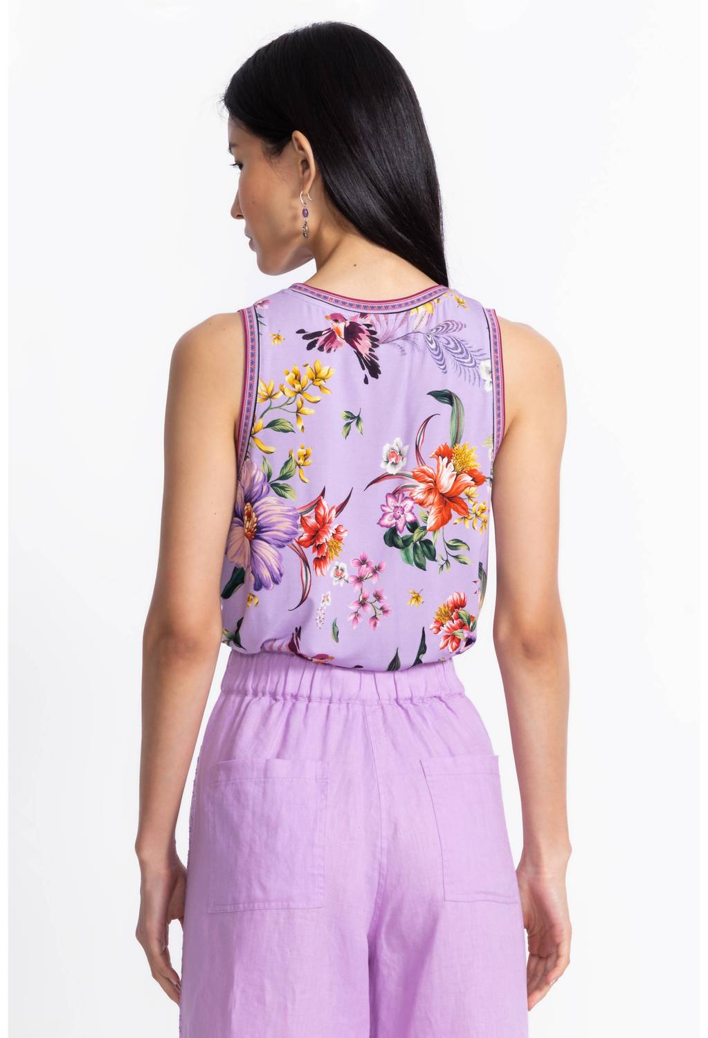 Johnny Was - The Jaine Favorite Crew Neck Swing Tank