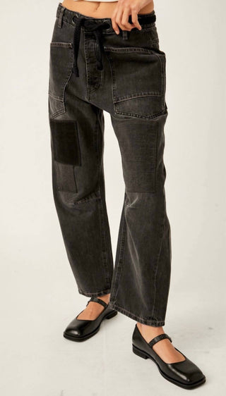Free People - Calça Moxie de cintura baixa