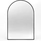 24x36 Inch Black Metal Framed Arched Bathroom Mirror