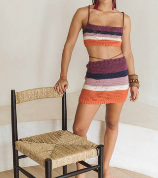 Soah - Mini saia feminina de crochê Kaia