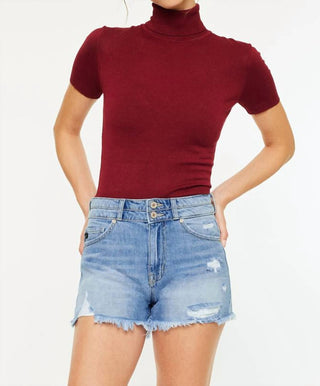 Kancan - Shorts Mom Hazel de Cintura Alta