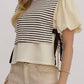Entro - Side Tie Striped Top