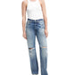 7 For All Mankind - Easy Straight Distressed Denim Jean