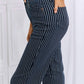 Judy Blue - High Waist Tummy Control Striped Straight Trouser Jeans