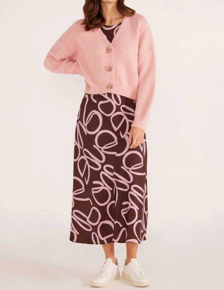 Minkpink - Cardigan de malha relaxado rosa