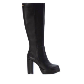 Xti - Botas femininas de couro com zíper lateral