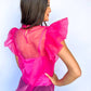 Buddylove - Kaycee Organza Ruffle Sleeve Top
