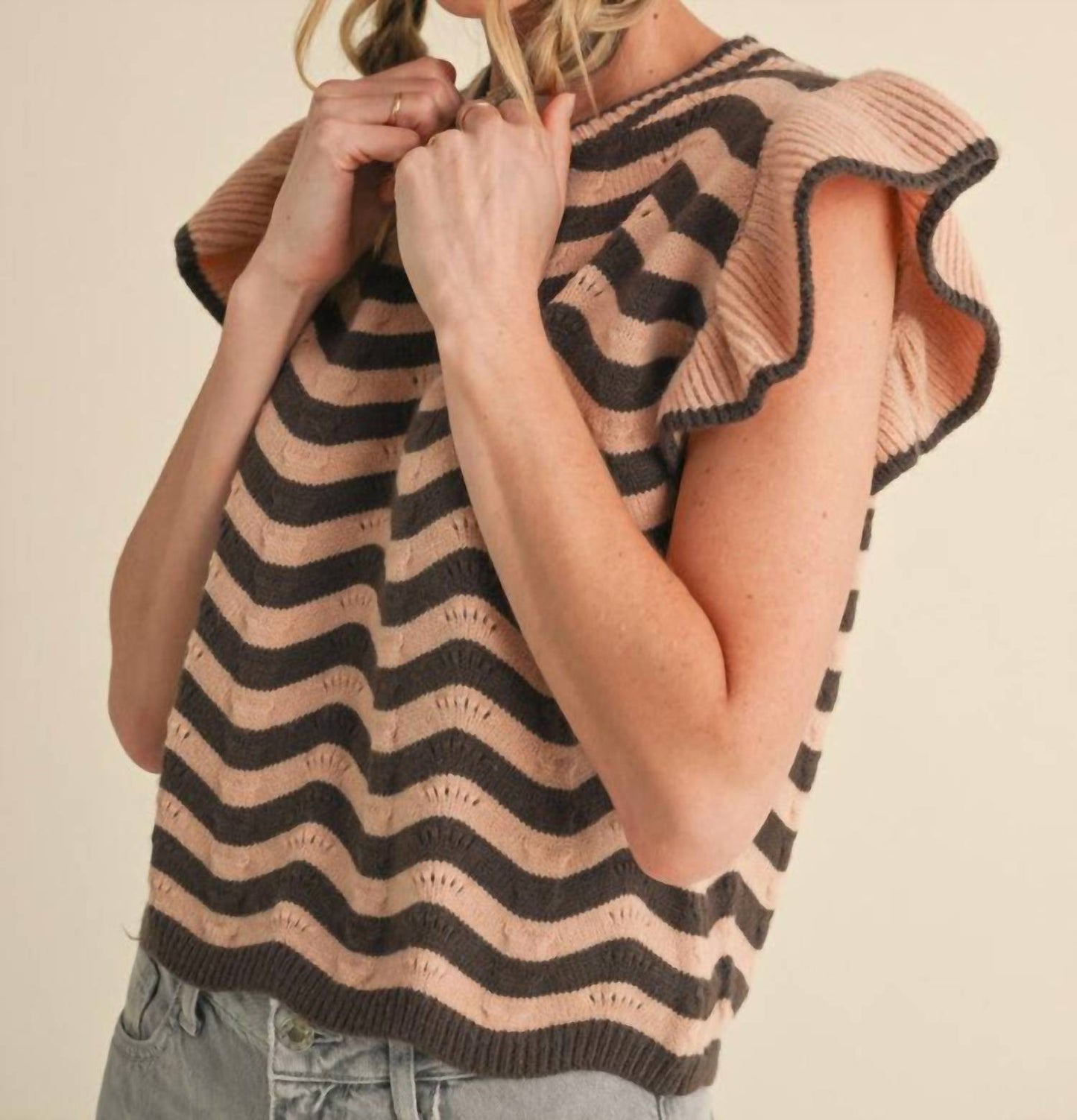 &amp;Merci - Suéter listrado ondulado