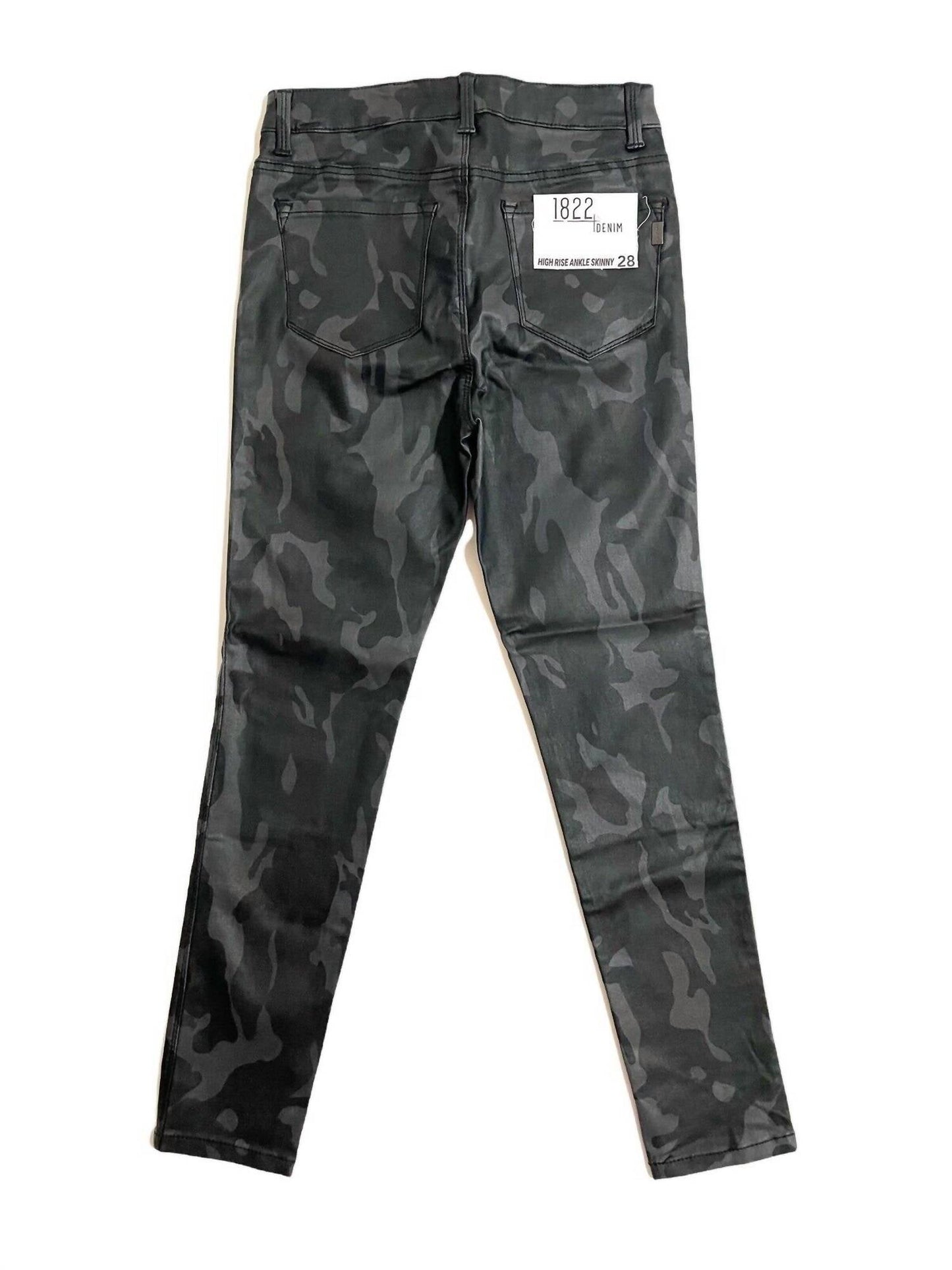 1822 Denim - Women's Camo Coated Skinny Ankle Jeans