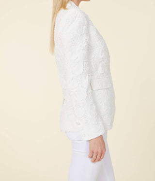 Dolce Cabo - Blazer de alfaiataria com renda floral