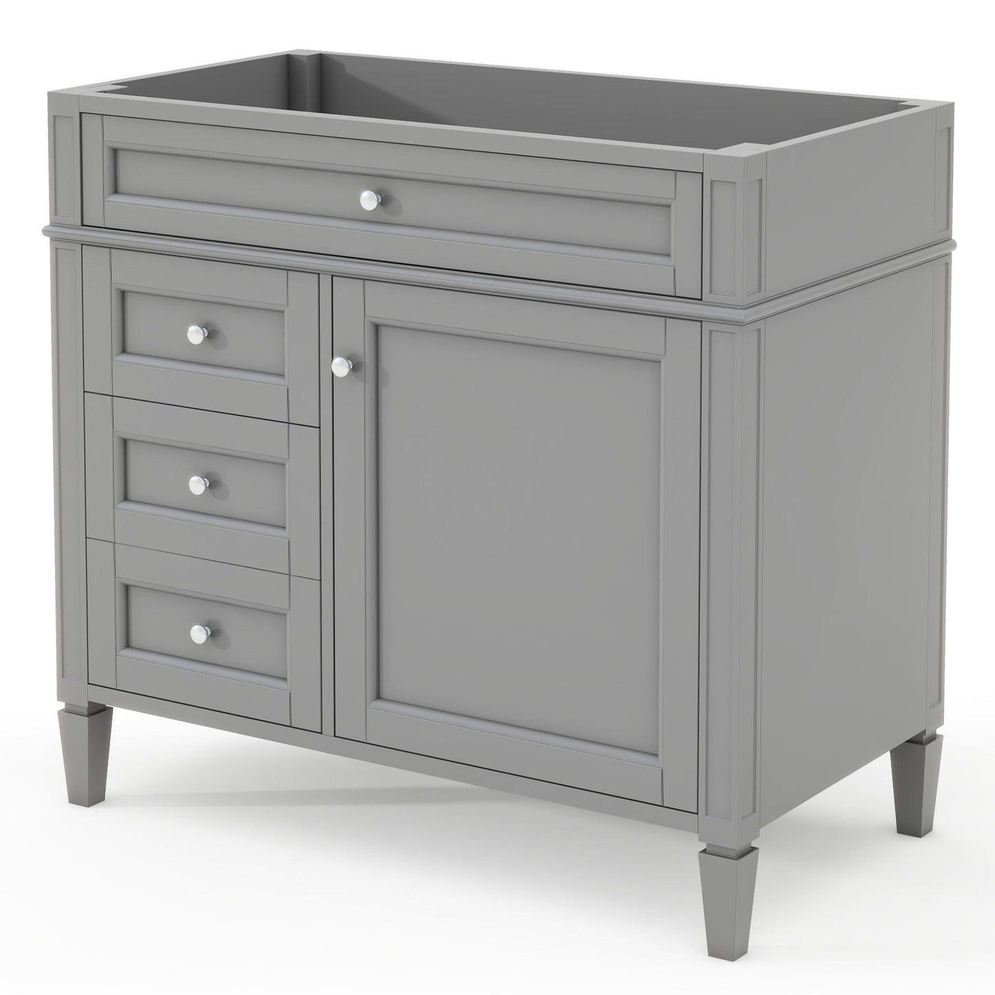 Bathroom Vanity With 2 Drawers and Tip-Out Drawer Storage Cabinet
