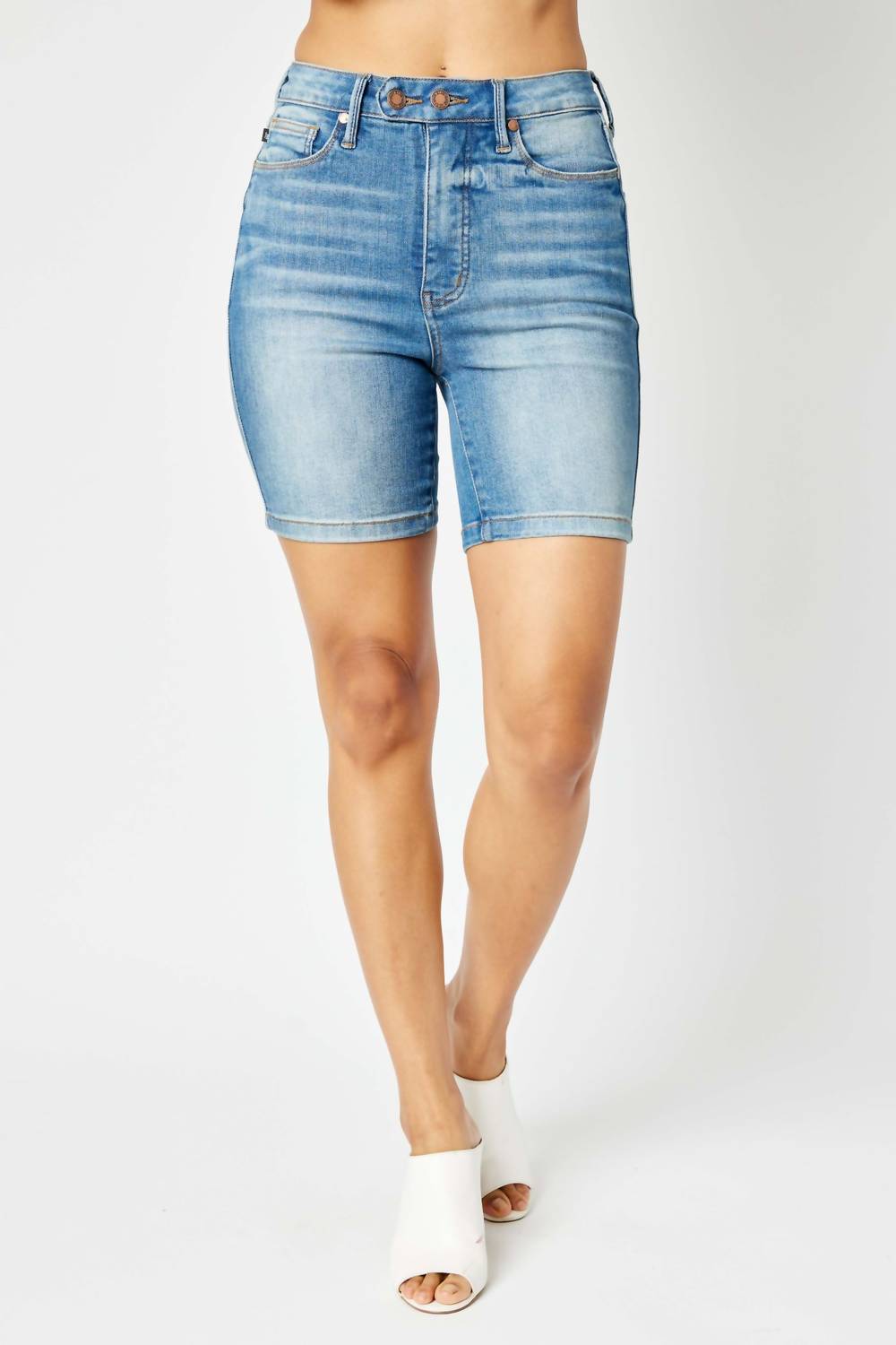 Judy Blue - Bermuda Tummy Control Jean Shorts