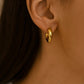 Eklexic - Women's Chunky Huggie Hoop Earrings