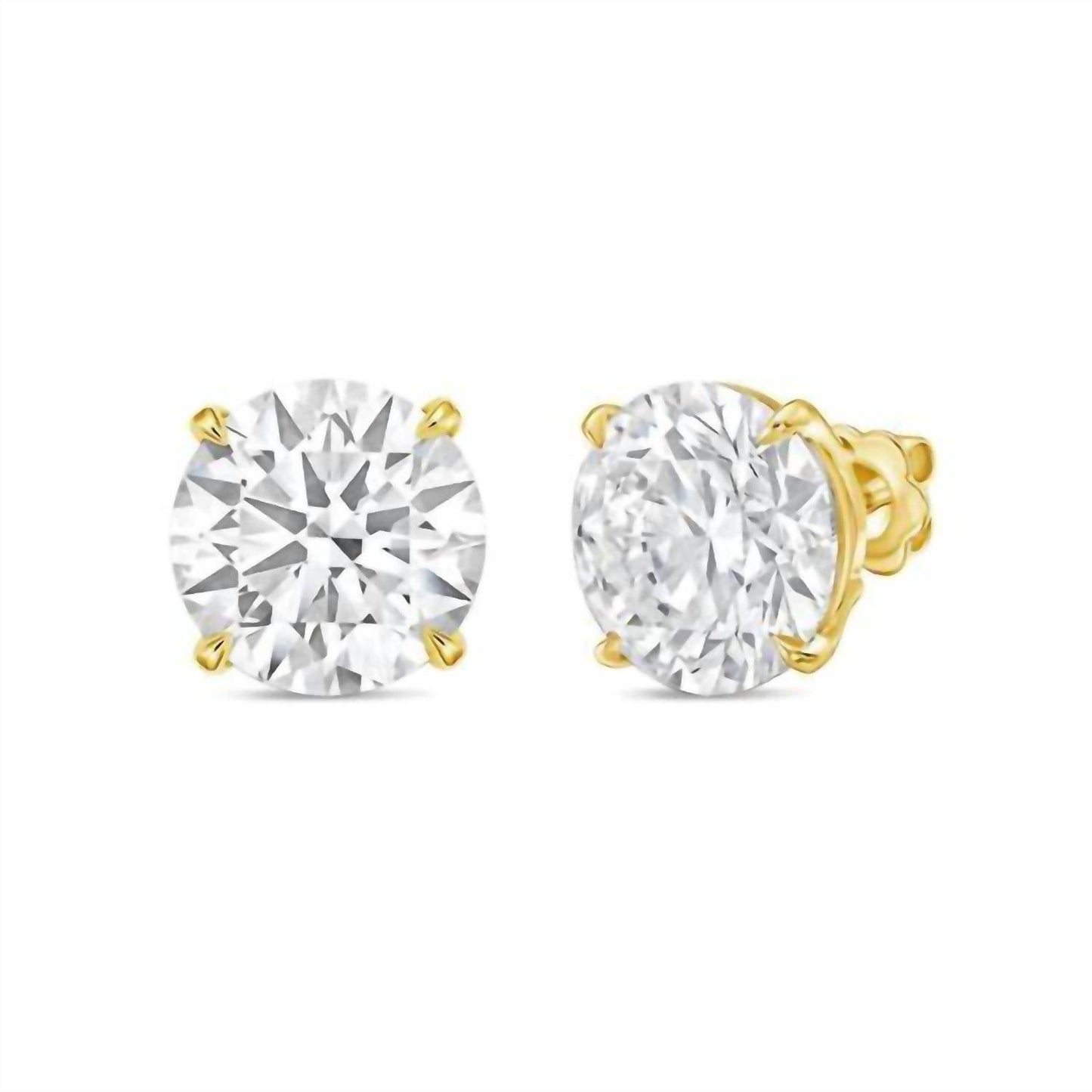 Diana M Jewels - Women's Lab Grown Petite Diamond 4 Prong Stud Earrings