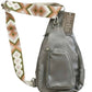 Bella + Carina - Women's Front Adjustable Crossover Body Bag With Atzec Strap
