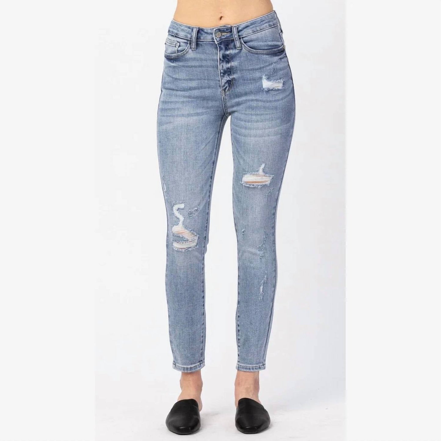 Judy Blue - Jamar High Waist Destroy Skinny Jeans - Plus