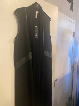 Joseph Ribkoff - Faux Leather Long Vest