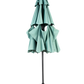 Aluminium 10ft 3 Tier Auto-Tilt Outdoor Patio Umbrella - Light Green