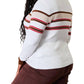 Basic Bae - Sophisticated Striped Rib-knit Blouse