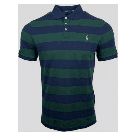 Ralph Lauren Men's Classic Fit Cotton Mesh Polo - Green/Navy
