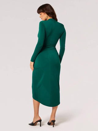 Apricot - Jersey Side Ruched Wrap Dress