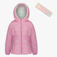 London Fog - Girls Zip-front Hooded Mid Cinch Puffer Jacket