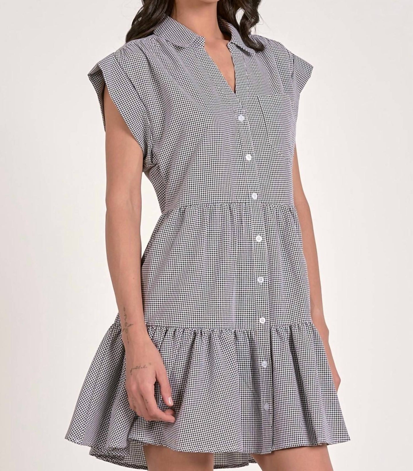 Elan - Wren Seersucker Mini Dress