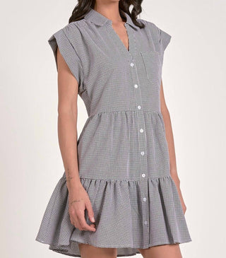 Elan - Vestido curto Wren Seersucker