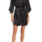 Nordstrom Pure Silk Robe - Black