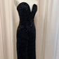 Hyfve - Women's Sequined Velvet Strapless Jumpsuit