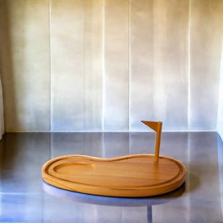 Creative Gifts International - Tabuleiro de madeira para campos de golfe - 8,25" x 15"