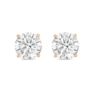 Diana M Jewels - Brincos de diamante redondo de laboratório de 2,00 cts