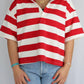 Buttermelon - Striped Oversized Polo Shirt