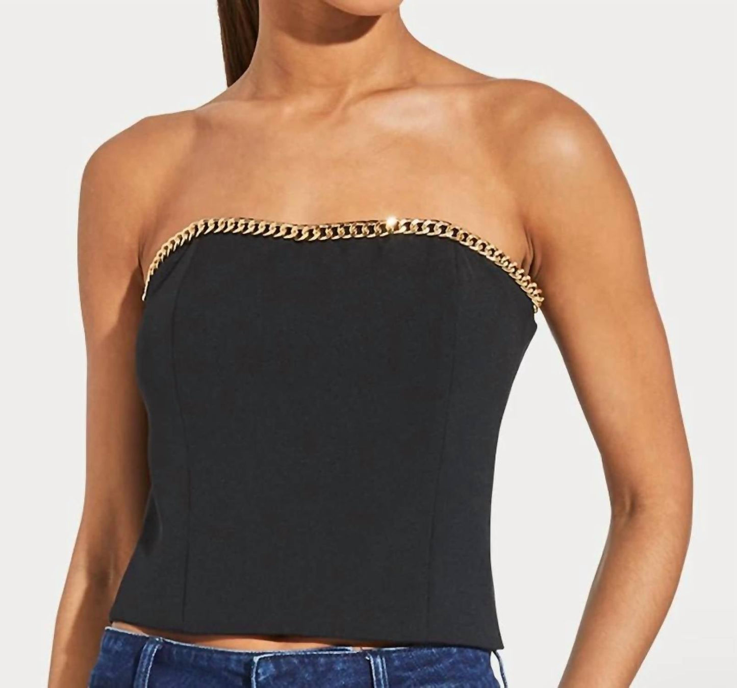 Generation Love - Hazel Crepe Chain Bustier Top