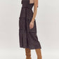 Entro - Floral Print Self Tie Midi Dress