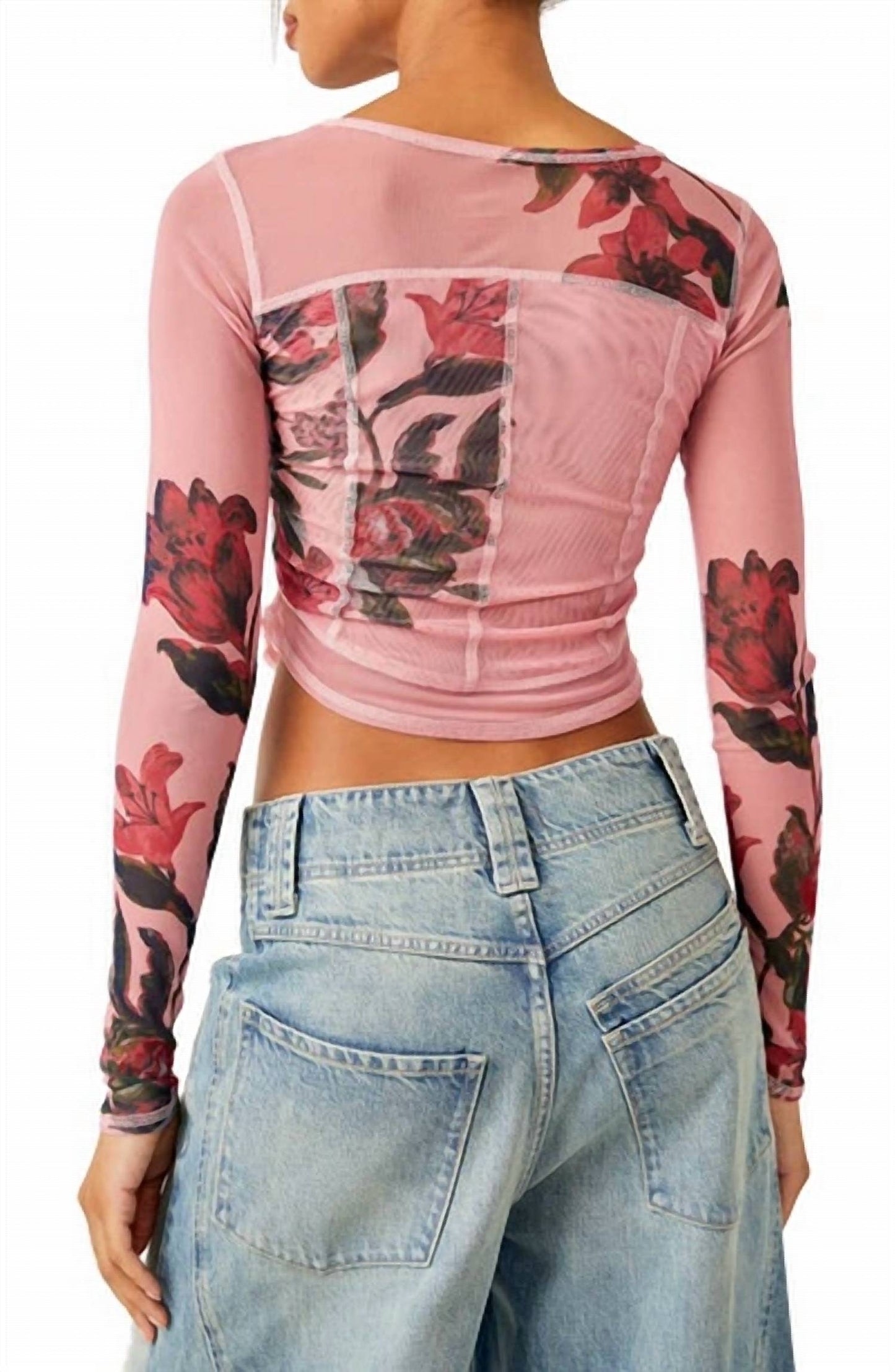 Free People - Bettys Garden Flrl Mesh Top