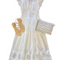 Current Air - V-neck Flutter Slv White Midi Dress