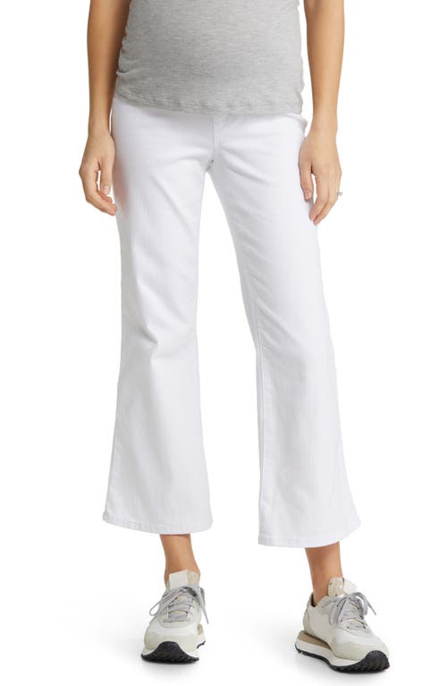 1822 Denim Demi Bellyband Maternity Bootcut Jeans in White, Size 26