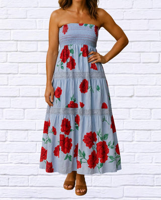 Magazine Clothing - Jade Big Flower Print Dress