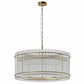 37" Modern Gold Round 8-Light Crystal Chandelier