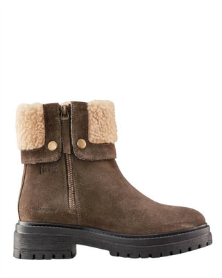 Cougar - Bota de inverno feminina impermeável em camurça Vigo