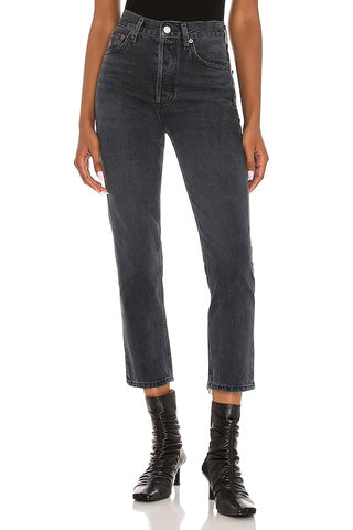 Agolde - Calça Jeans Riley High Rise Straight Crop