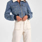 Elan - DENIM JACKET FUR COLLAR