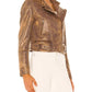 Free People - Snakeskin Fenix Faux Suede Leather Moto Jacket