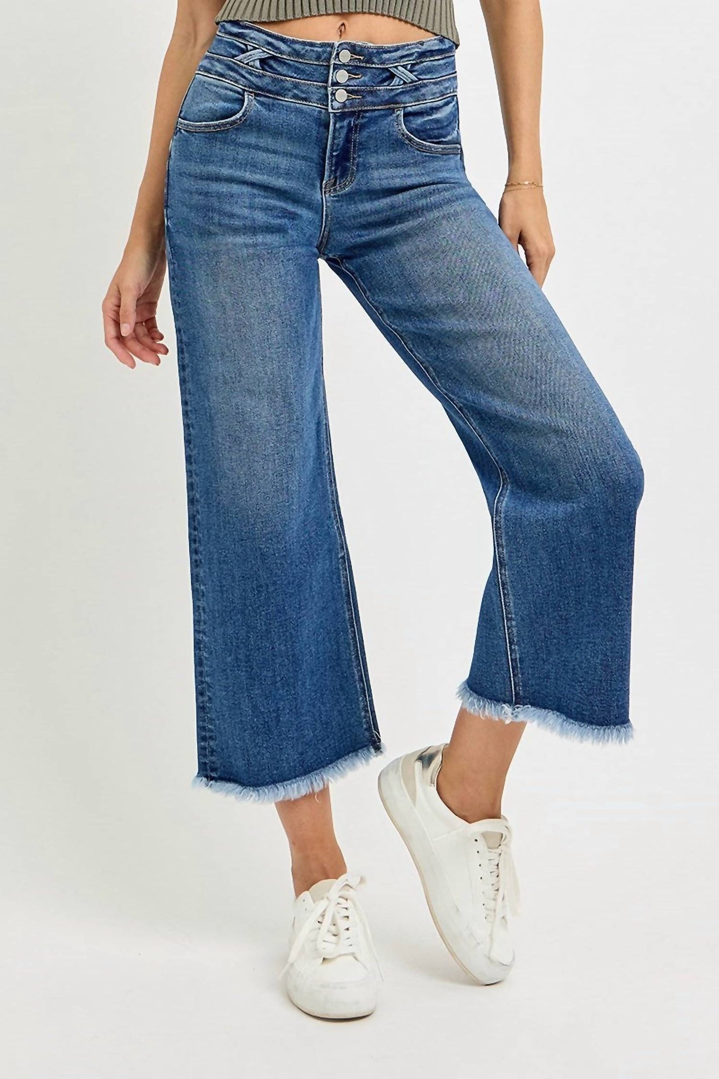 Risen - High Rise Crop Jeans