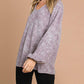 Cotton Bleu - Hacci Brushed V Neck Long Sleeve Top