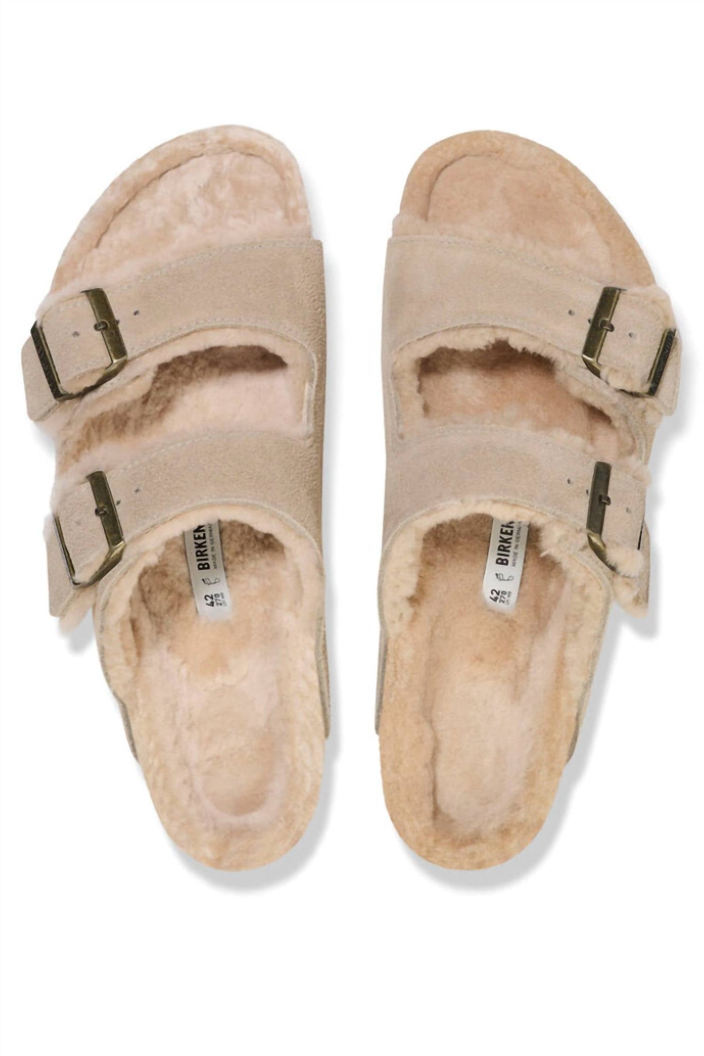 Birkenstock - Unisex Arizona Shearling Suede Sandals